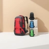 Red outdoor hiking backpack, large-capacity rainproof and wear-resistant travel bag details Picture